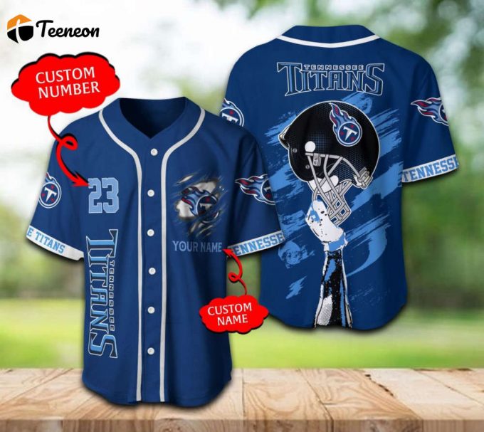 Tennessee Tltans Baseball Jersey Personalized 1