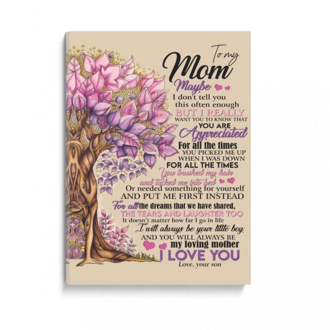 To My Mom I Will Always Be Your Little Boy Poster Canvas Mother'S Day Gift Gift For Mom Gift From Son To Mom 2