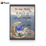 To My Mom My Hero From Son Butterfly Poster Canvas, Meaningful Mother s Day Gift,