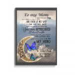 To My Mom My Hero From Son Butterfly Poster Canvas, Meaningful Mother s Day Gift,