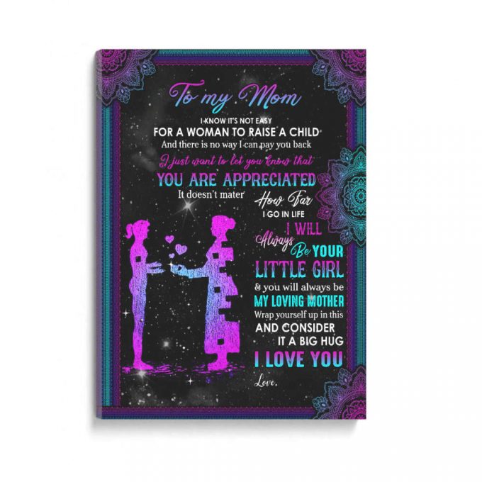 To My Mom Poster Canvas I Love You From Daughter - Gift For Mom - Birthday Christmas Gift 2