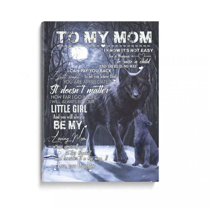 To My Mom Wolf From Daughter Poster Canvas 2