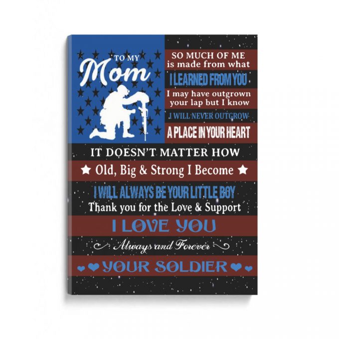 To My Mom Your Soldier Poster Canvas 2