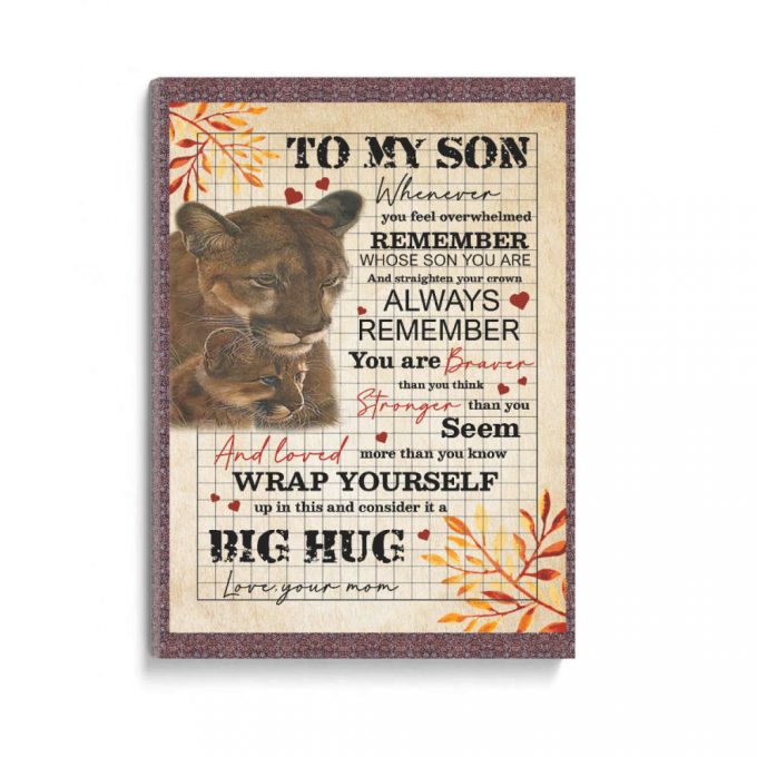 To My Son Tigers Poster Canvas - Gift For Son From Mom 2