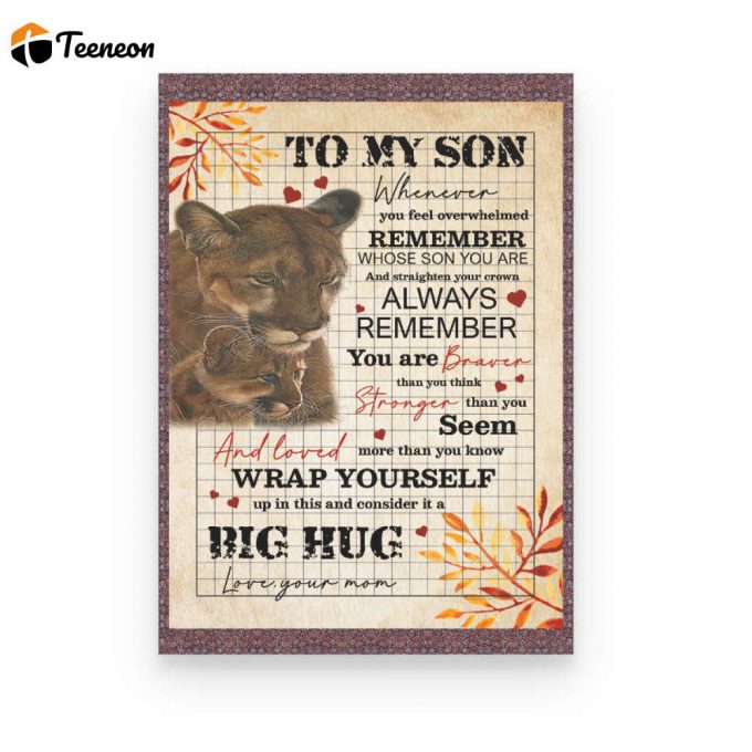 To My Son Tigers Poster Canvas - Gift For Son From Mom 1