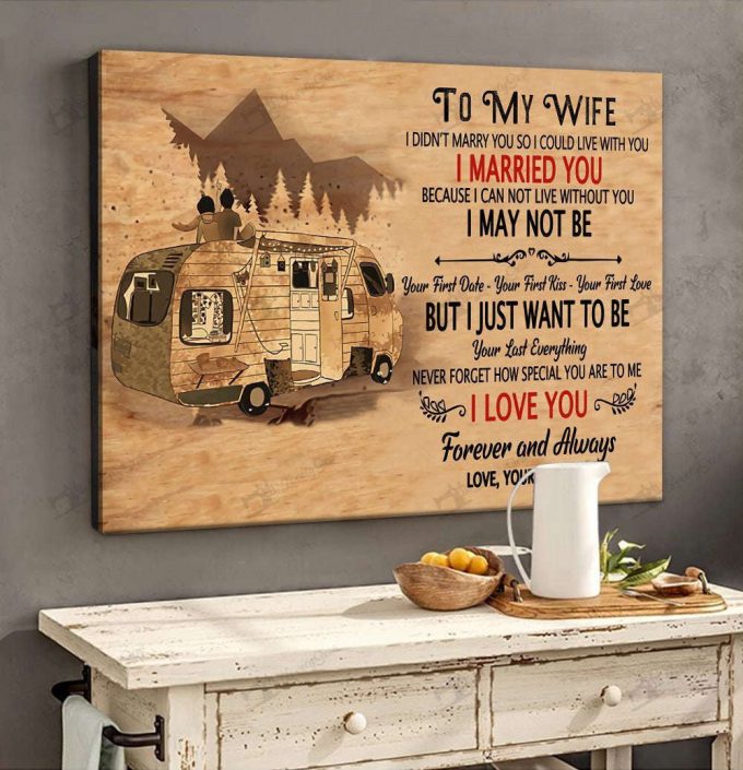 To My Wife Camping Partner Matte Canvas &Amp; Poster