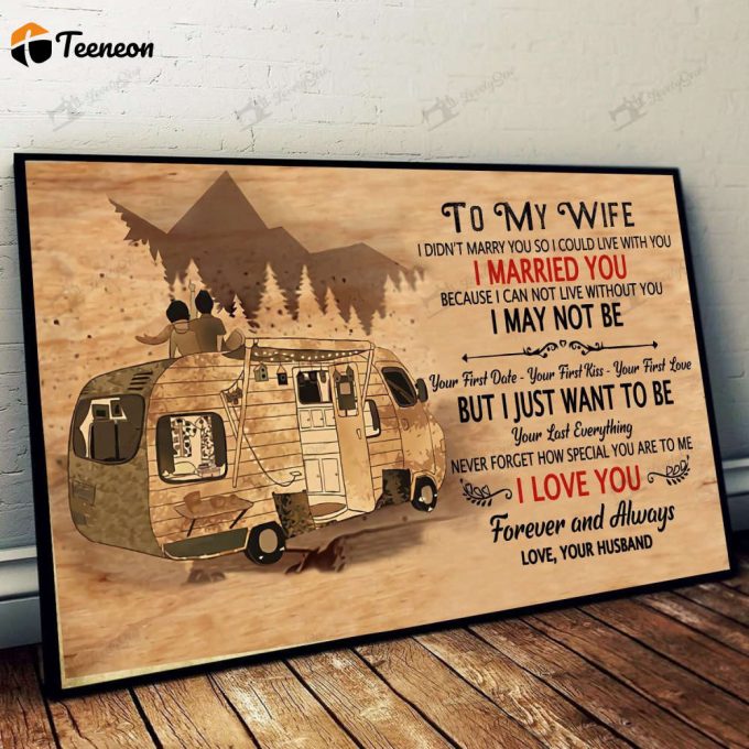 To My Wife Camping Partner Matte Canvas &Amp;Amp; Poster