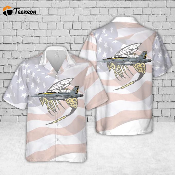 U.s Navy Vaq-138 Yellowjackets Ea-18G Growler Hawaiian Shirt Gift For Dad Father Days 1