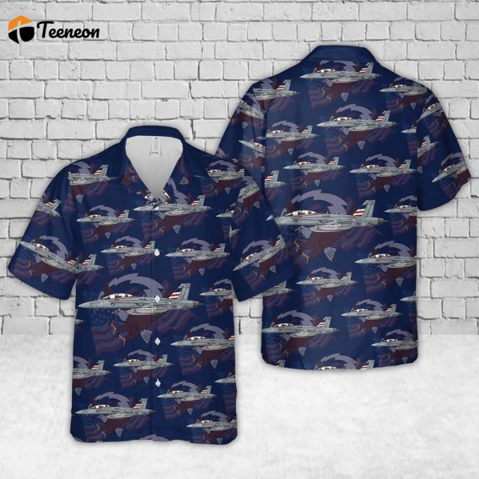 U.s Navy Vaq-140 Patriots Ea-18G Hawaiian Shirt Gift For Dad Father Days Gift For Dad Father Days 1