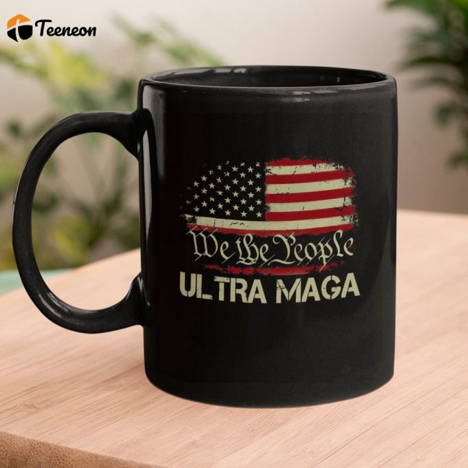 Ultra Maga Mugs, Ultra Maga Vintage American Flag, Republican Mugs, Conservative Mugs, Republican Gift, Patriot Mugs 2