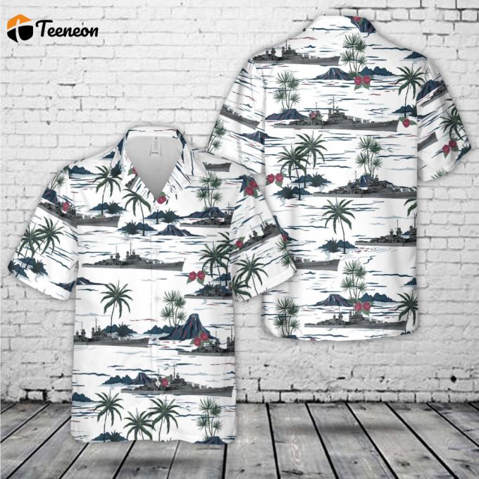 Us Navy Uss San Diego (Cl-53) Atlanta-Class Light Cruiser In Wwii Hawaiian Shirt Gift For Dad Father Days 1