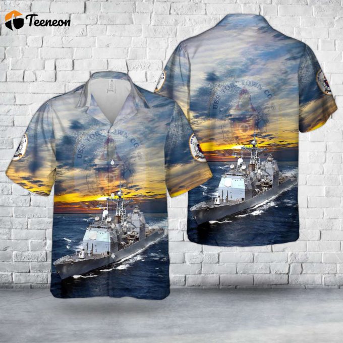 Us Navy Uss Yorktown (Ddg-48/Cg-48) Ticonderoga-Class Guided Missile Cruiser Hawaiian Shirt Gift For Dad Father Days 1