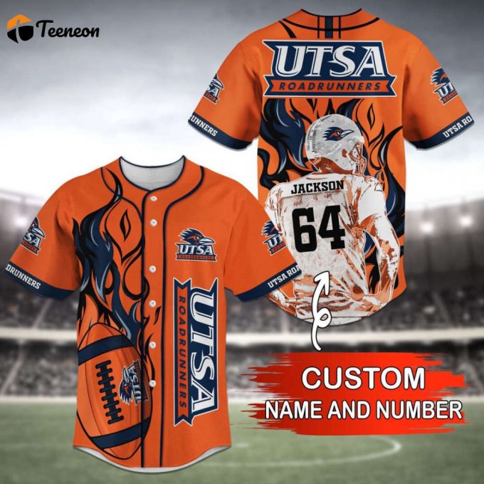 Utsa Roadrunners Baseball Jersey Personalized 2023 1