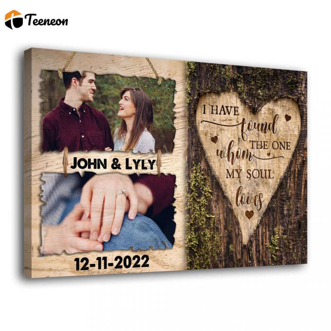 Wife Husband Couple The One Anniversary Personalized Photo Poster Canvas