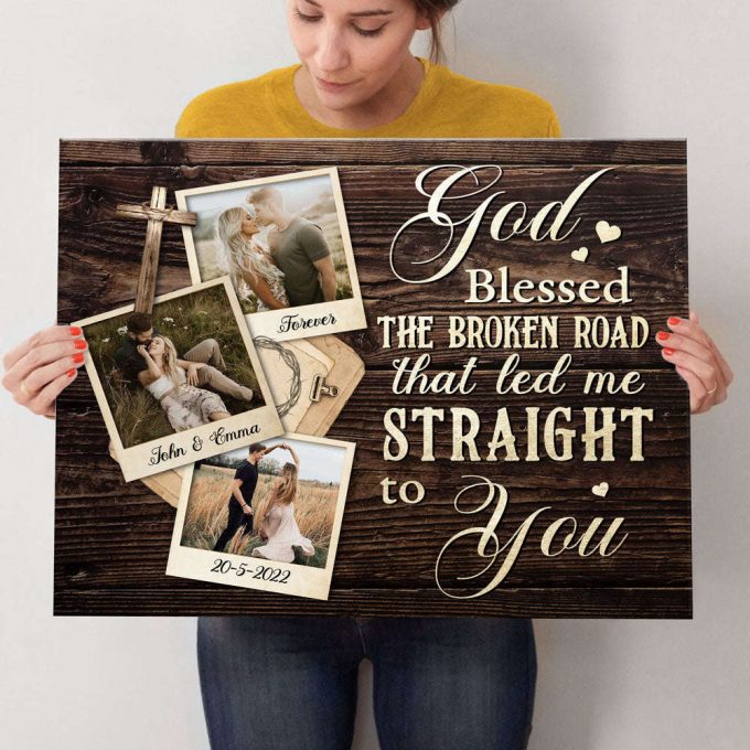 Wife Husband God Blessed Anniversary Photo Personalized Poster Canvas 5