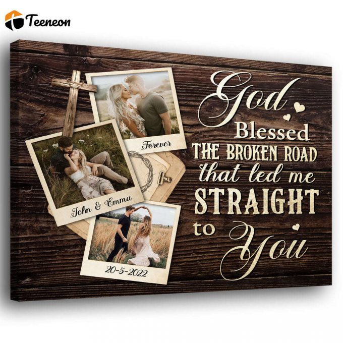 Wife Husband God Blessed Anniversary Photo Personalized Poster Canvas 1