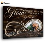 Wife Husband Grow Old Anniversary Photo Personalized Poster Canvas