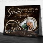 Wife Husband Grow Old Anniversary Photo Personalized Poster Canvas