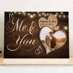 Wife Husband You Me Anniversary Photo Personalized Poster Canvas