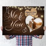 Wife Husband You Me Anniversary Photo Personalized Poster Canvas