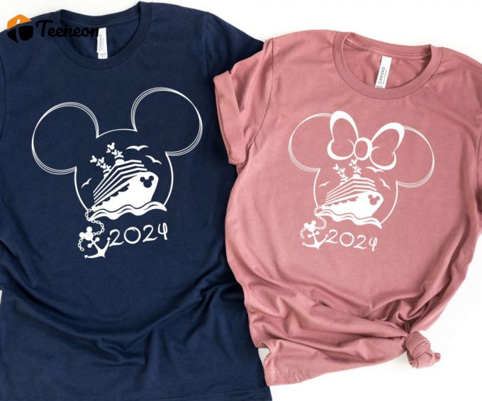 2024 Disney Cruise Shirts: Adults &Amp;Amp; Kids Tshirts Minnie &Amp;Amp; Mickey Matching Family 1