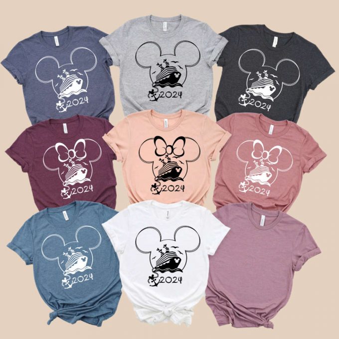 2024 Disney Cruise Shirts: Adults &Amp; Kids Tshirts Minnie &Amp; Mickey Matching Family 2