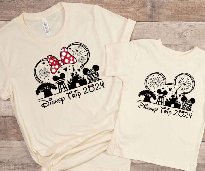 2024 Disney Trip Shirts: Adults &Amp; Kids Tees Minnie &Amp; Mickey Matching Family Disney World &Amp; Parks 2