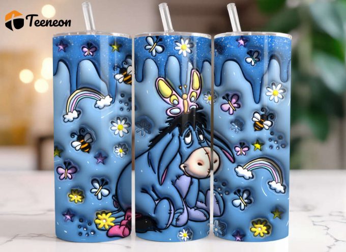 3D Eeyore 20 Oz Tumbler, Tumbler For Cold Drink 1