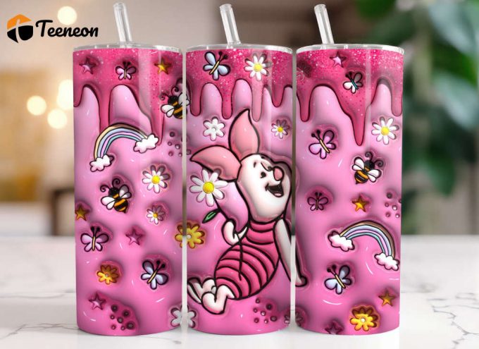 3D Piglet 20 Oz Tumbler, Tumbler For Cold Drink 1