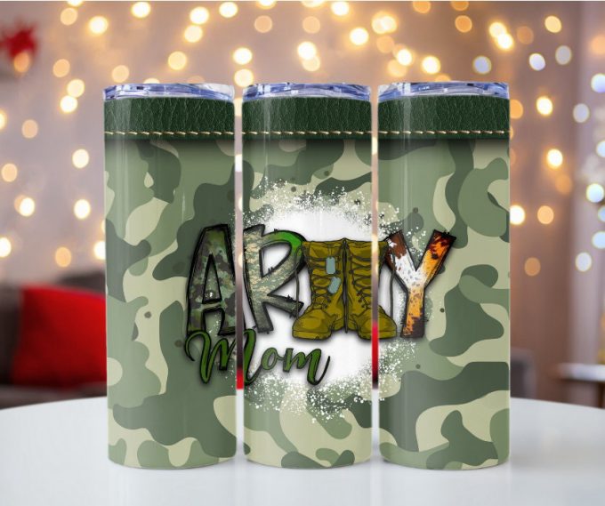 Army Mom Camo Green 20Oz Tumbler Gift For Fans Gift For Fans 1