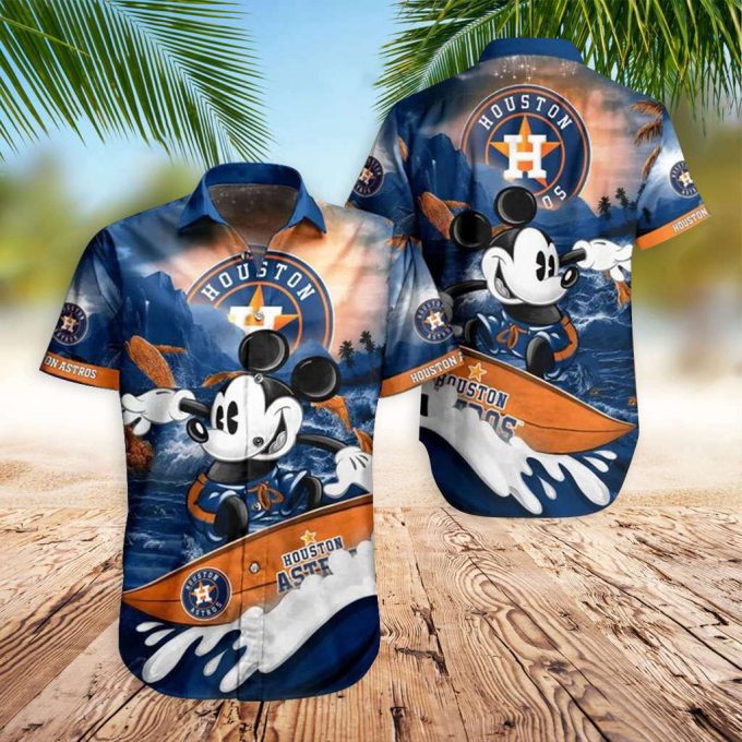 Astros Hawaiian Shirt Houston Astros Mickey Surfing Hawaiian Shirt 1