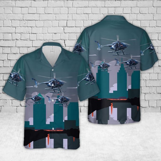 Gifts 2024Gifts 2024 Cleveland Police Department Ohio Helicopter Hawaiian Shirt 1