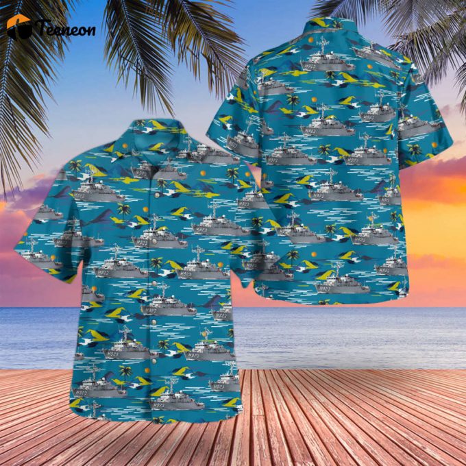 Belgian Navy Narcis (M923) Tripartite-Class Minehunter Hawaiian Shirt Gift For Dad Father Days 1