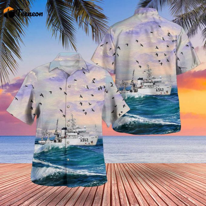 Belgian Navy Rv Belgica (A962) Hawaiian Shirt Gift For Dad Father Days