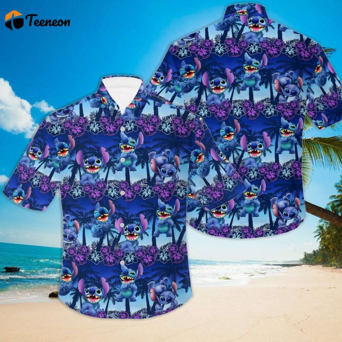 Blue Dog Hawaiian Summer Vacation Shirt, Alien Movie Hawaii Button Up T Shirt, All Over Print 3D Tee, Birthday Gift For Family 1