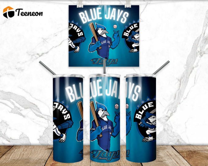 Blue Jays- 20Oz Straight Tumbler Wrap University Instant Download Skinny 1