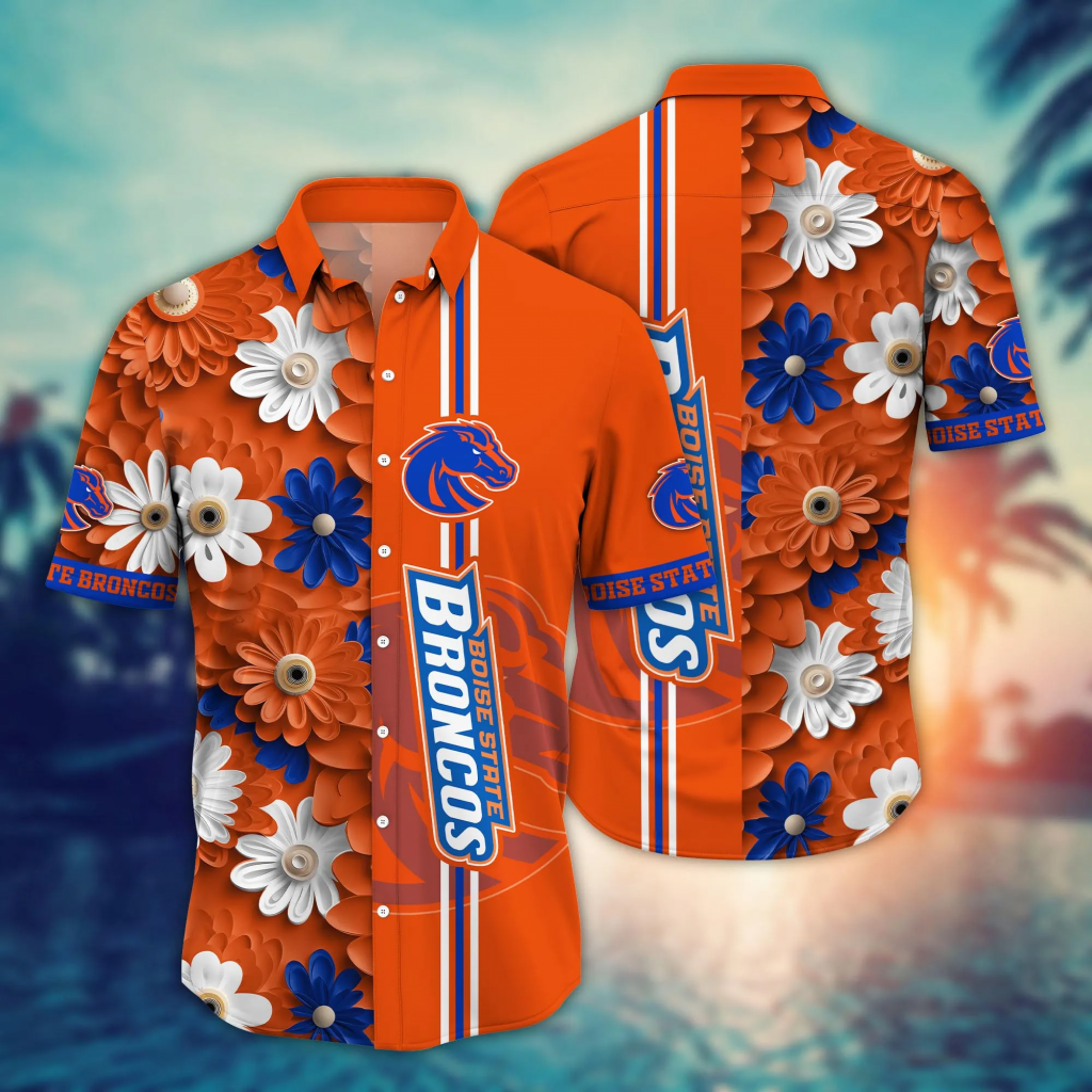 Boise State Broncos Gifts 2024 Flower Hawaii Shirt And Tshirt For Fans, Summer Football Shirts 6