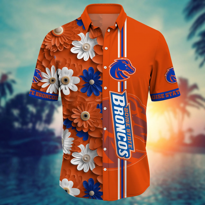 Boise State Broncos Gifts 2024 Flower Hawaii Shirt And Tshirt For Fans, Summer Football Shirts 3