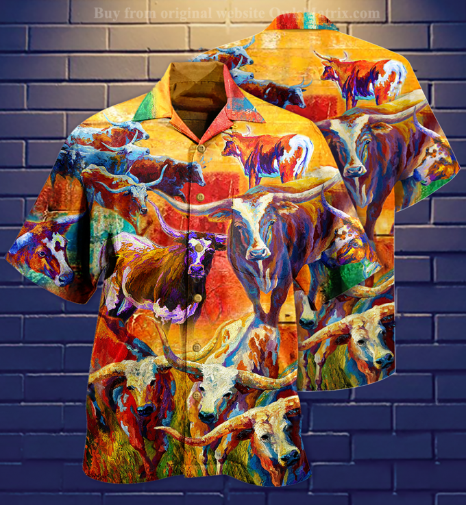 Buffalo Beautiful Painting - Hawaiian Shirt,Hawaiian Shirt Gift, Christmas Gift 2