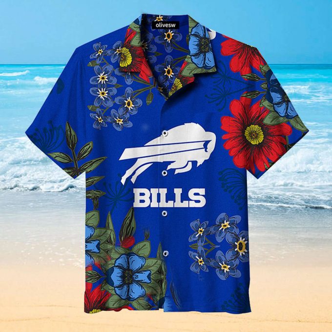 Buffalo Bills Baseball Retro Print Hawaiian Shirt 1