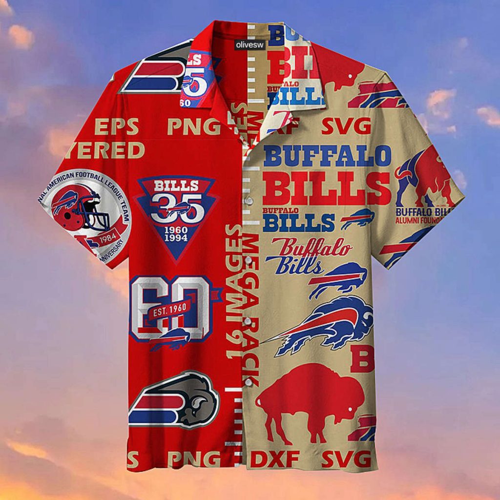 Buffalo Bills Colorblock Baseball Hawaiian Shirt 2