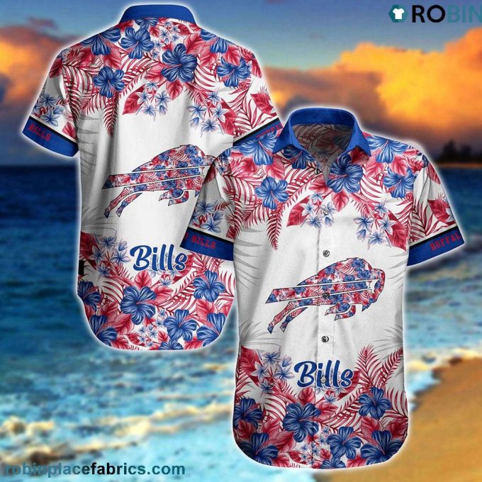 Stylish Buffalo Bills Hawaiian Shirt With Graphic Flower Patterns 1