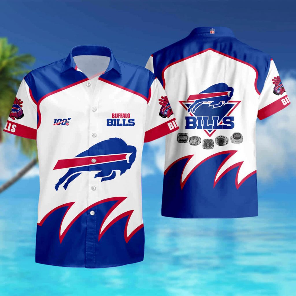 Buffalo Bills Hawaiian Button Summer Shirt 8