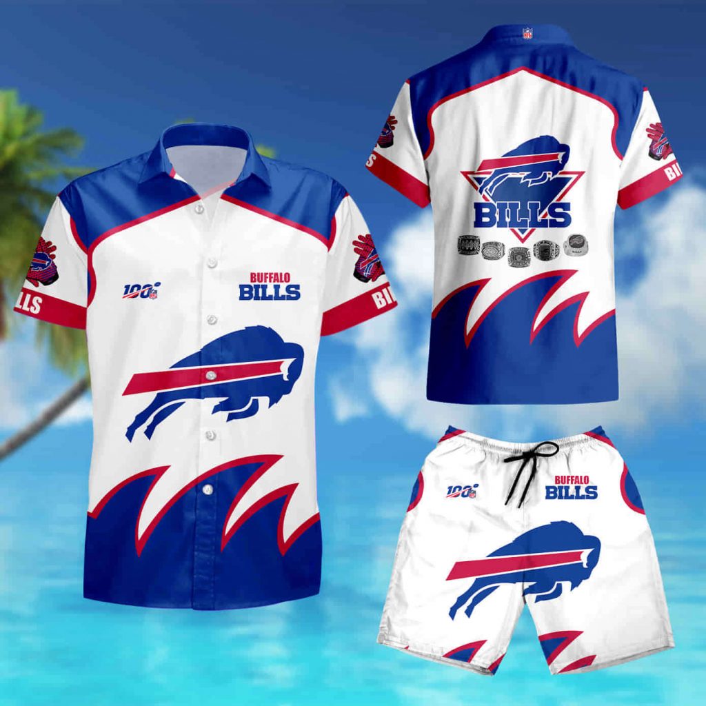 Buffalo Bills Hawaiian Button Summer Shirt 14