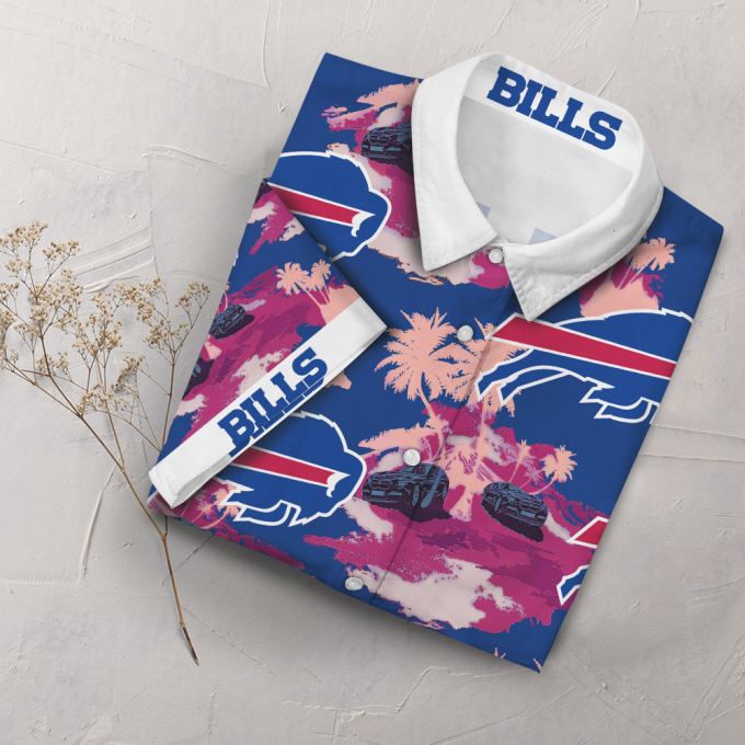 Buffalo Bills Hawaiian Button-Up Shirt,Hawaiian Shirt Gift, Christmas Gift 6