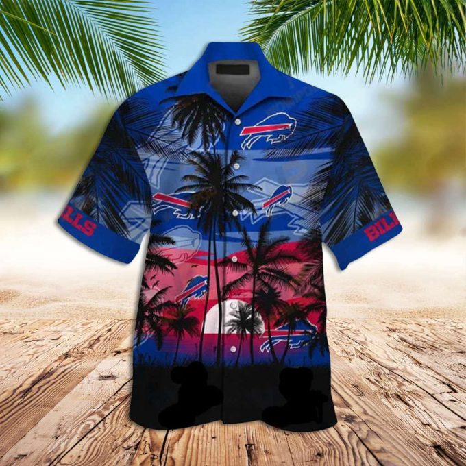 Buffalo Bills Hawaiian Shirt Bills Palm Tree Sunset Hawaiian Shirt 2