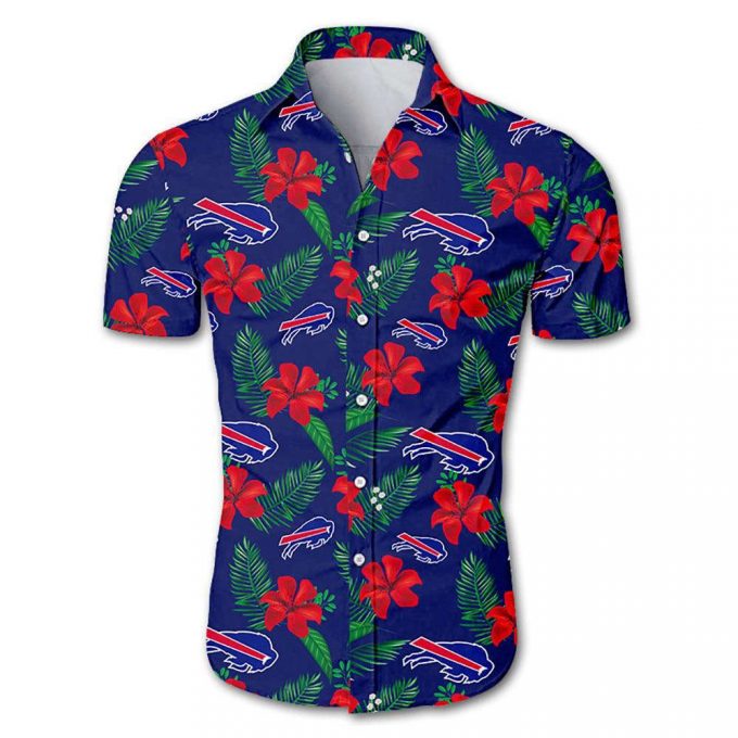 Buffalo Bills Hawaiian Shirt Floral Button Up 1