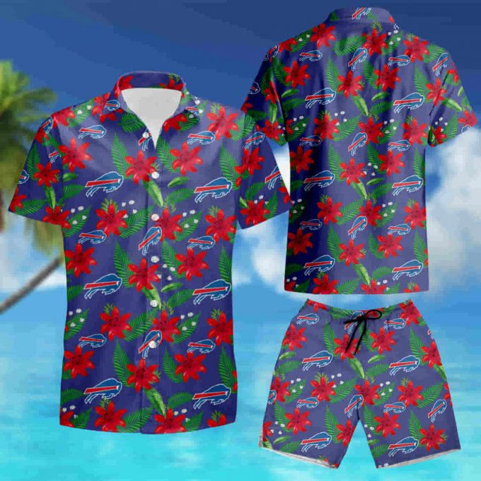 Buffalo Bills Hawaiian Shirt Floral Button Up Slim Fit Body Summer Shirt 3