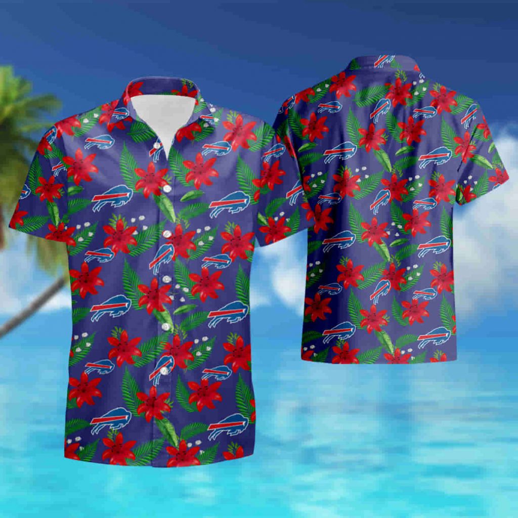 Buffalo Bills Hawaiian Shirt Floral Button Up Slim Fit Body Summer Shirt 15