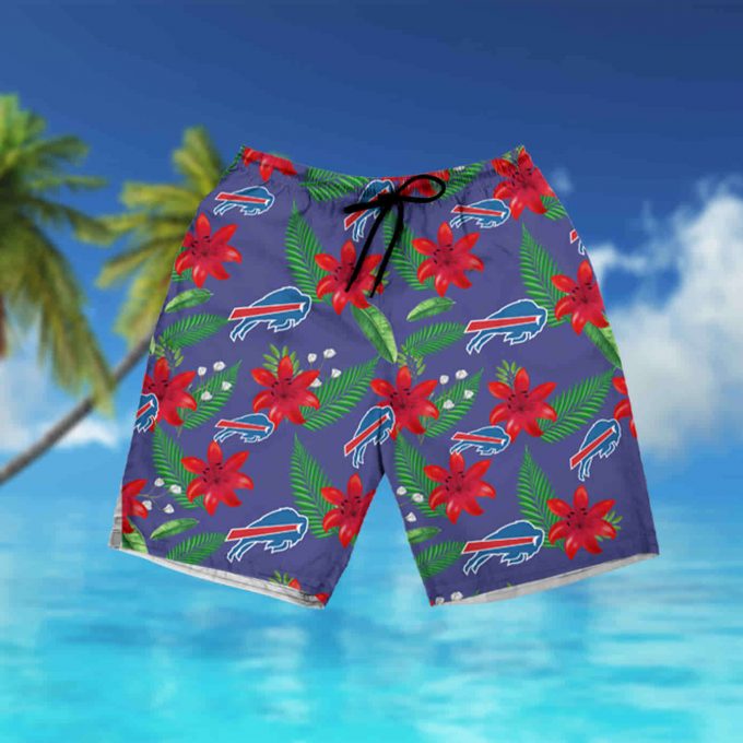 Buffalo Bills Hawaiian Shirt Floral Button Up Slim Fit Body Summer Shirt 5